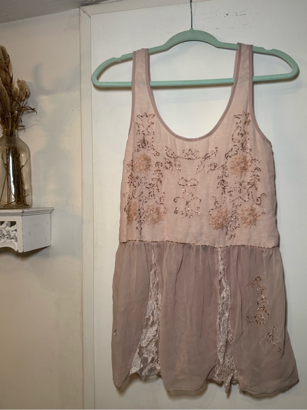 Dusty Pink Embellished Tank